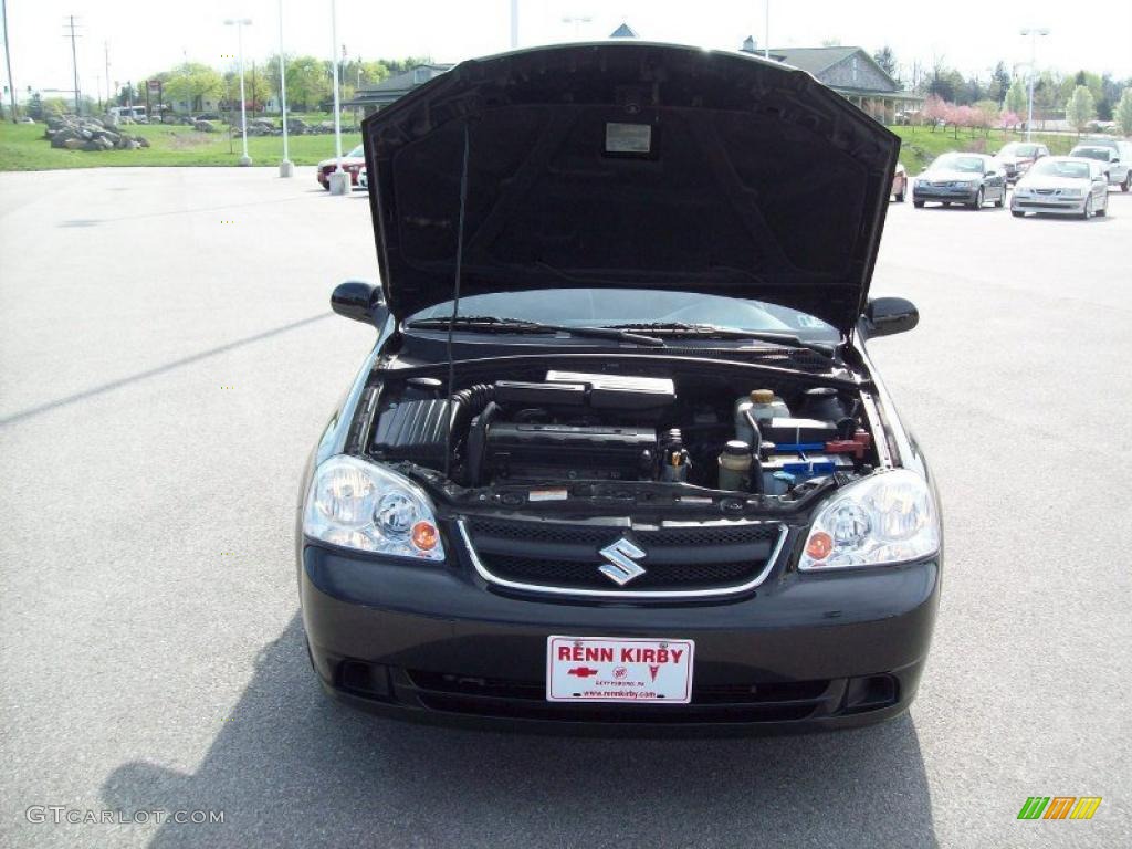 2006 Forenza Sedan - Fantasy Black Metallic / Grey photo #16