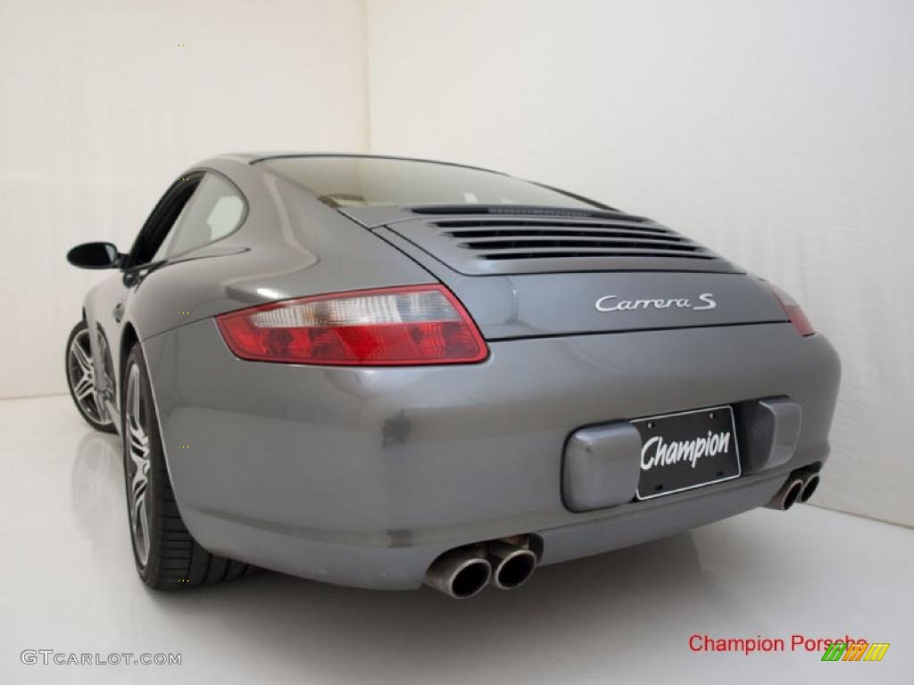 2008 911 Carrera S Coupe - Meteor Grey Metallic / Black photo #4