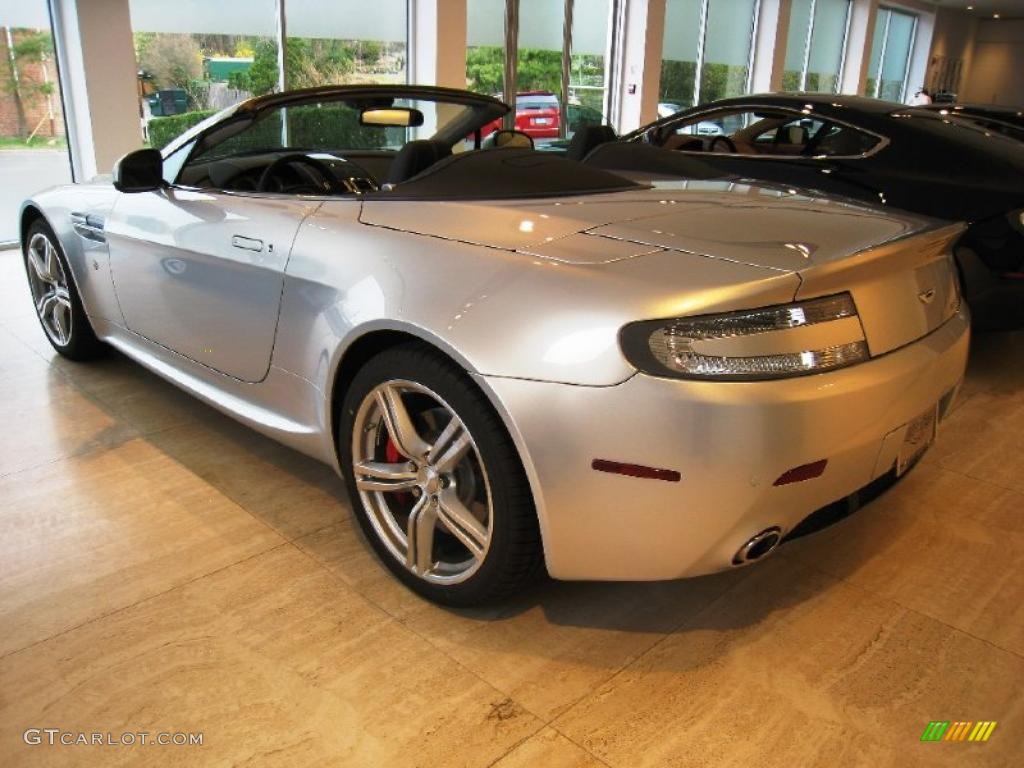 2010 V8 Vantage Roadster - Lightning Silver / Obsidian Black photo #3