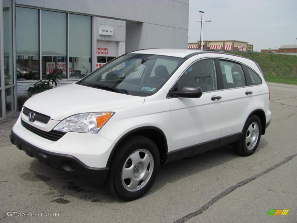 2007 CR-V LX 4WD - Taffeta White / Gray photo #2