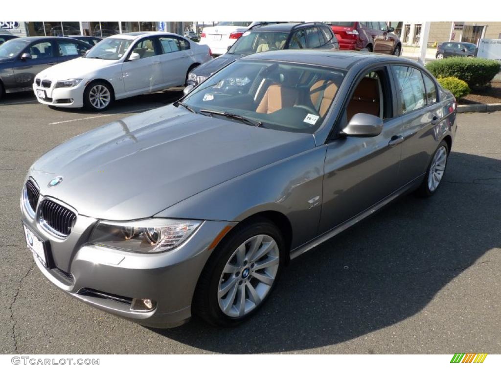 2010 3 Series 328i xDrive Sedan - Space Gray Metallic / Saddle Brown Dakota Leather photo #7