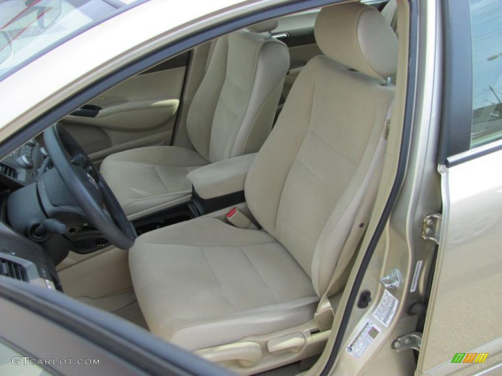 2007 Civic LX Sedan - Borrego Beige Metallic / Ivory photo #11