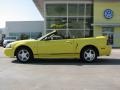 2001 Zinc Yellow Metallic Ford Mustang V6 Convertible  photo #2