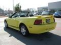 2001 Zinc Yellow Metallic Ford Mustang V6 Convertible  photo #3