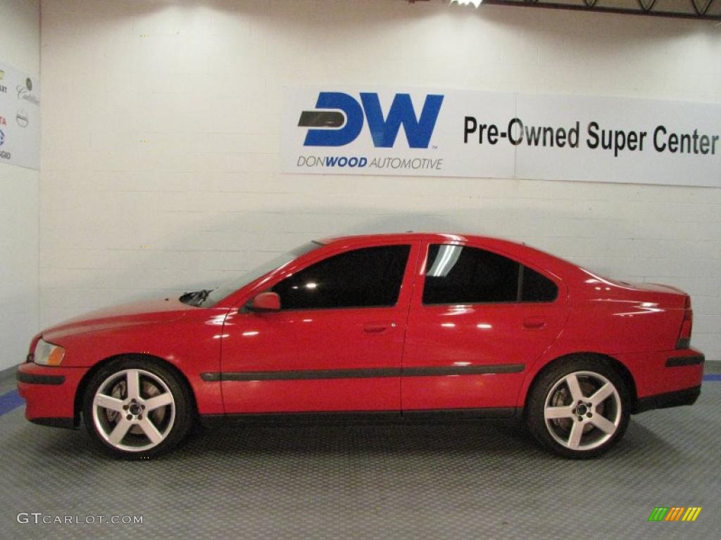 2004 S60 R AWD - Ruby Red Metallic / Nordkap Black/Blue R Metallic photo #5
