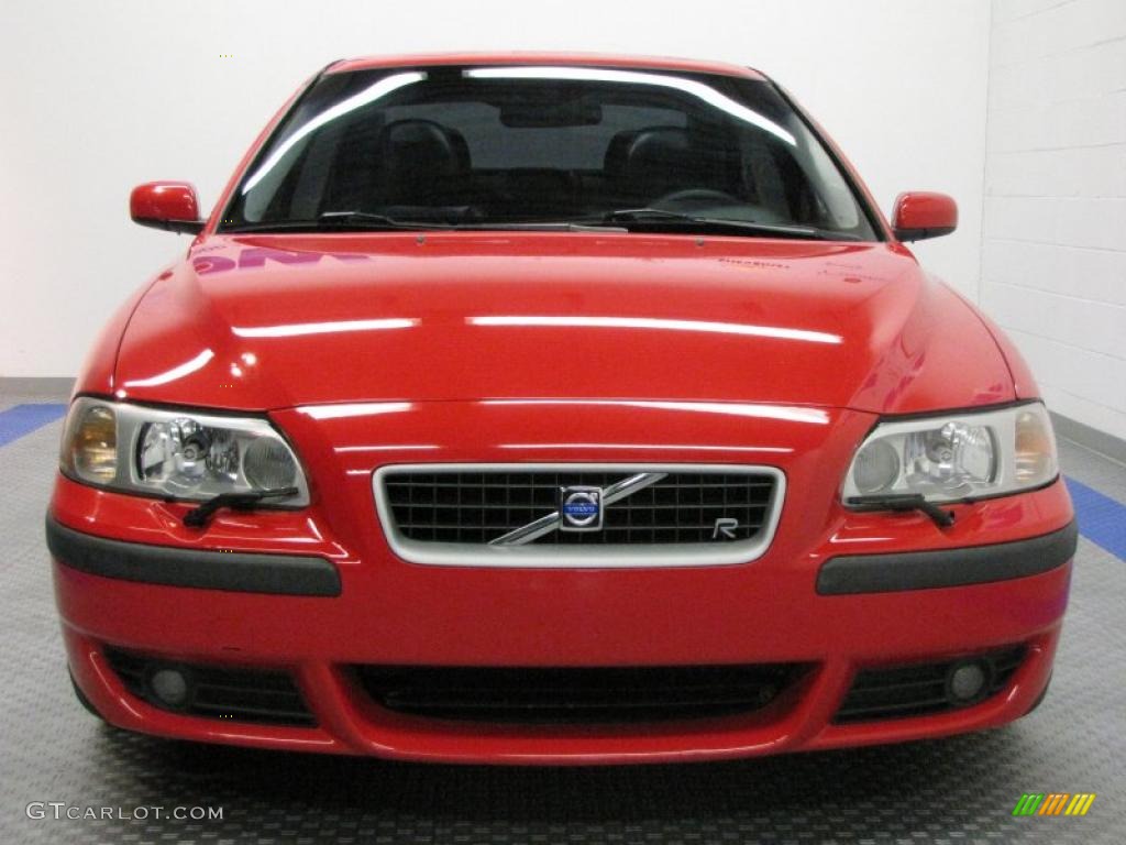 2004 S60 R AWD - Ruby Red Metallic / Nordkap Black/Blue R Metallic photo #7