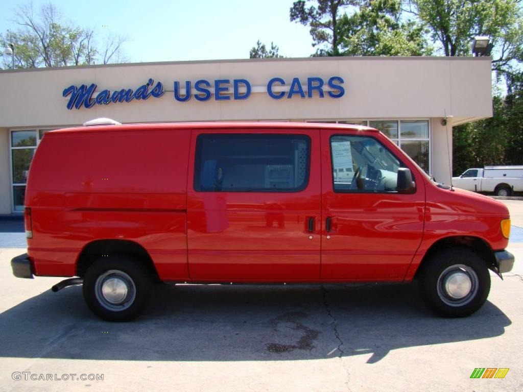 Vermillion Red Ford E Series Van