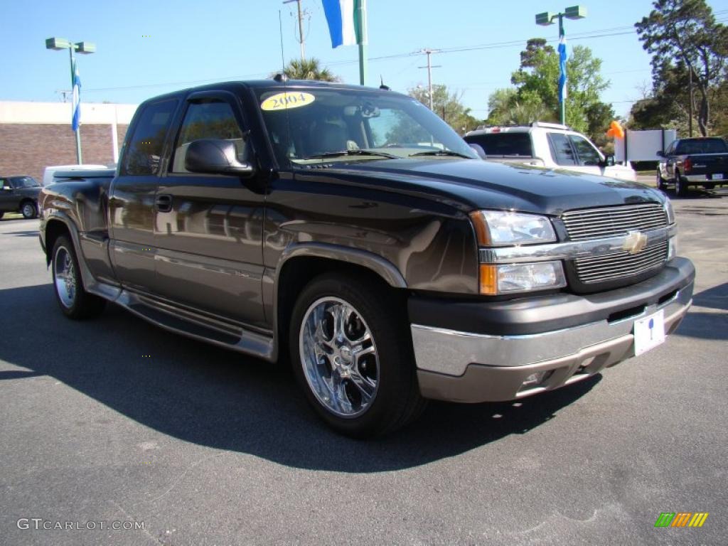 2004 Silverado 1500 LT Extended Cab - Black / Tan photo #4