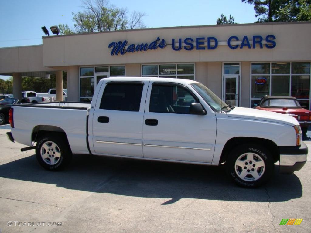 2005 Silverado 1500 LS Crew Cab - Summit White / Dark Charcoal photo #1