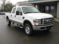 2008 Oxford White Ford F350 Super Duty Lariat Crew Cab 4x4  photo #9