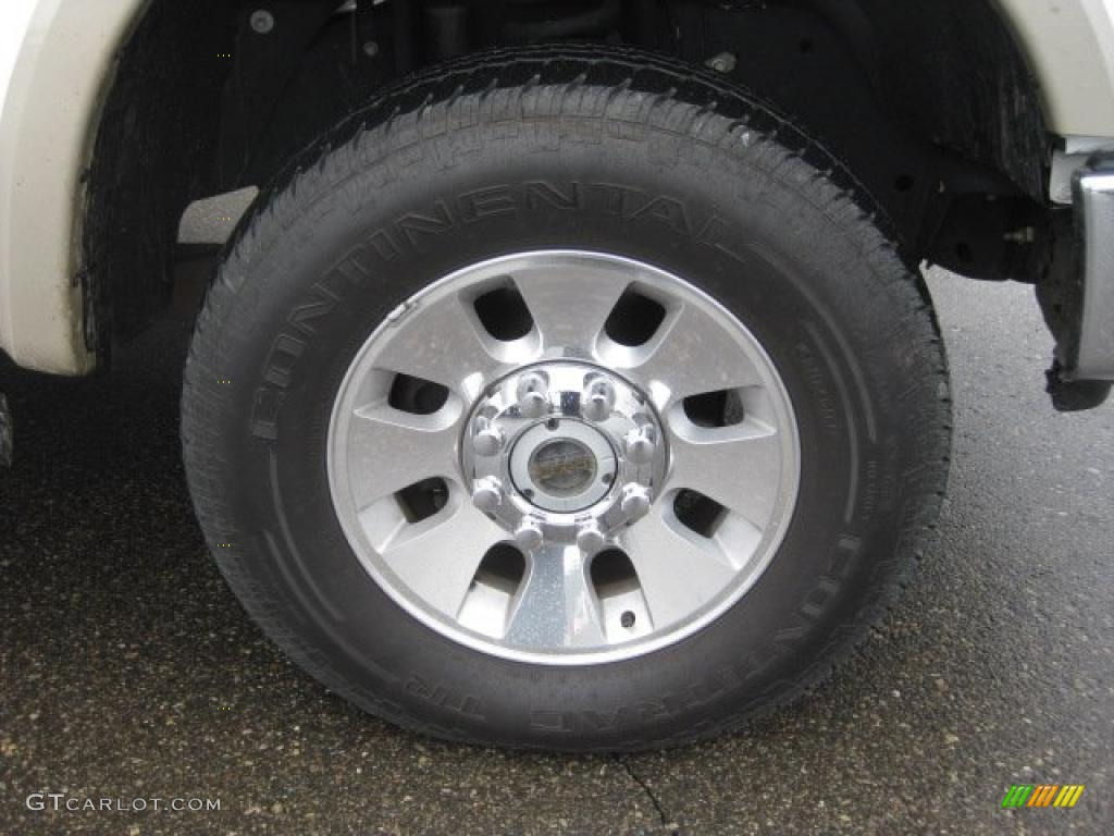2008 F350 Super Duty Lariat Crew Cab 4x4 - Oxford White / Camel photo #10