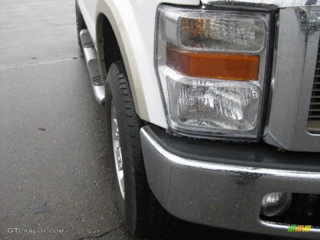 2008 F350 Super Duty Lariat Crew Cab 4x4 - Oxford White / Camel photo #11