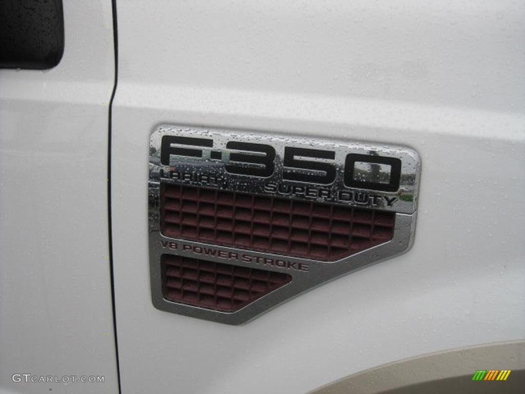 2008 F350 Super Duty Lariat Crew Cab 4x4 - Oxford White / Camel photo #13