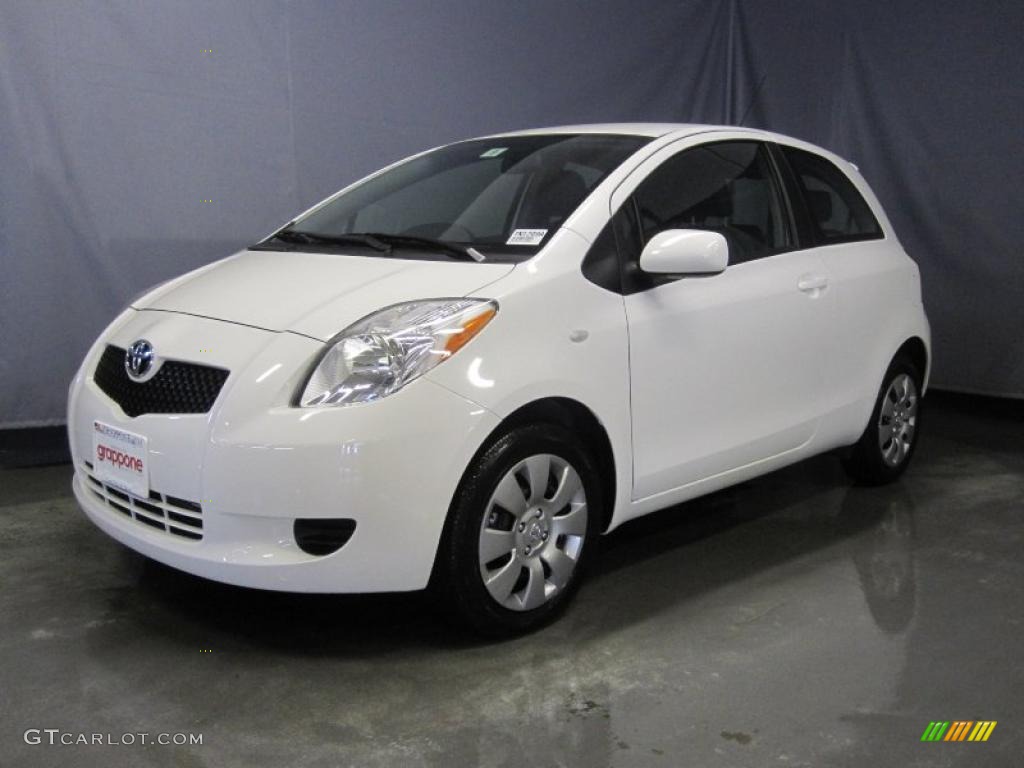 2008 Yaris 3 Door Liftback - Polar White / Dark Charcoal photo #1