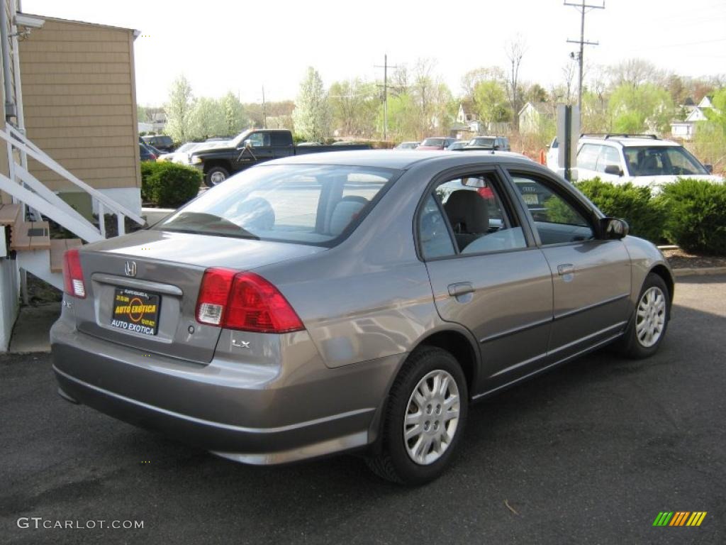 2004 Civic LX Sedan - Magnesium Metallic / Gray photo #3