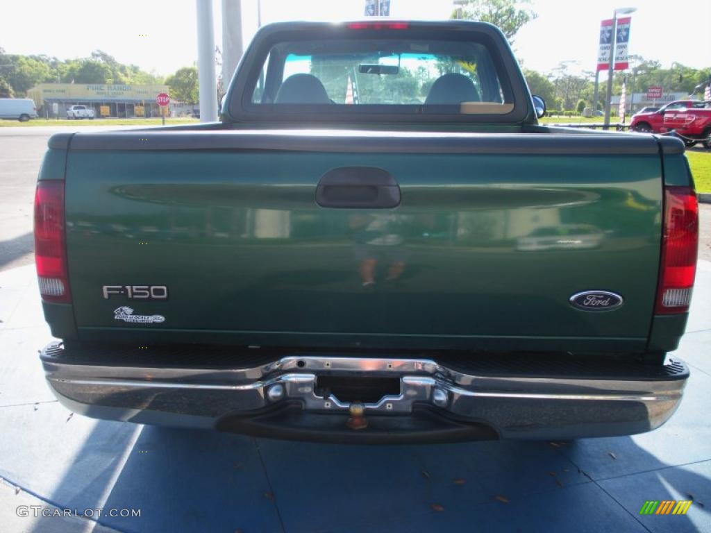 1999 F150 XL Regular Cab - Woodland Green Metallic / Medium Graphite photo #4
