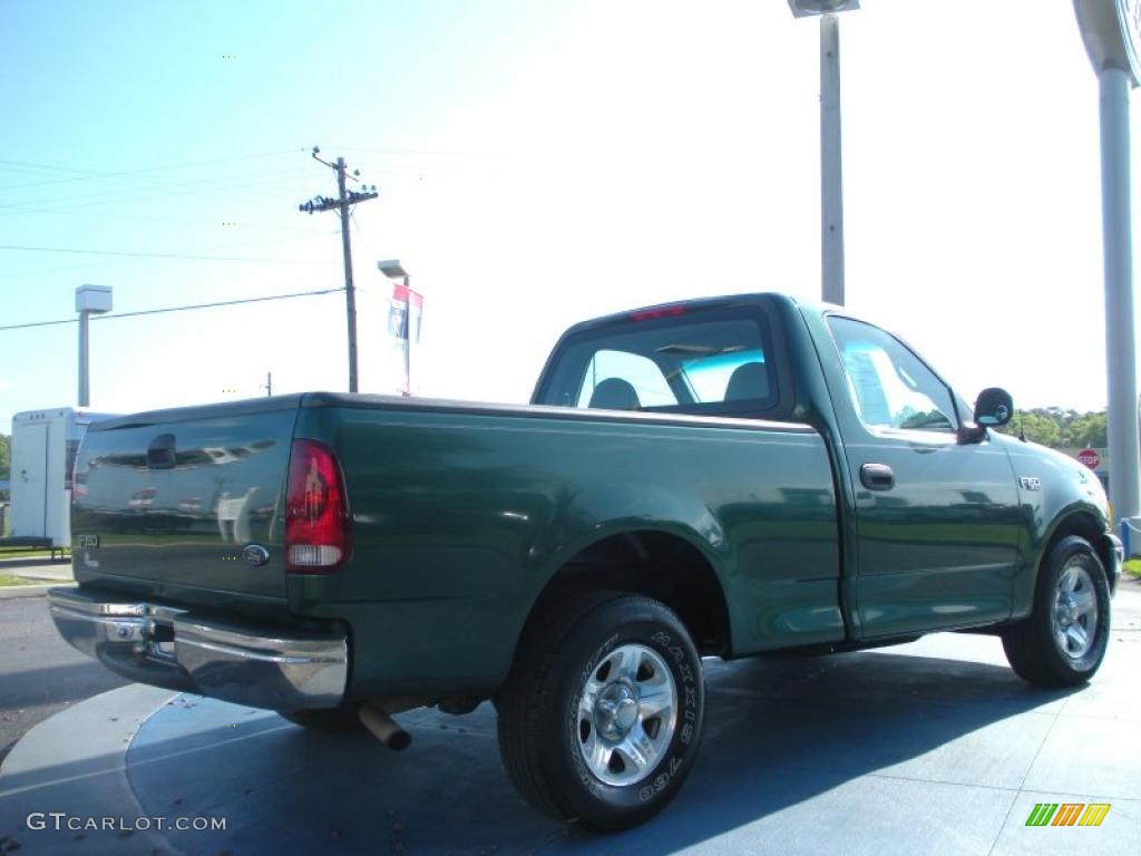 1999 F150 XL Regular Cab - Woodland Green Metallic / Medium Graphite photo #5