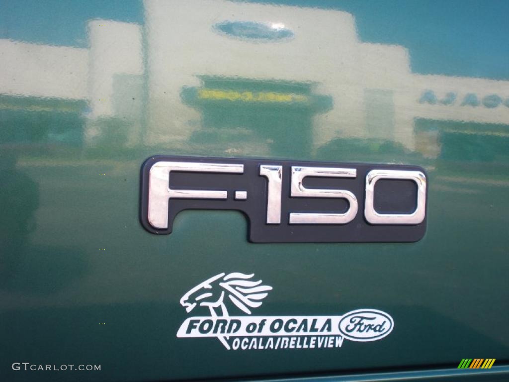 1999 F150 XL Regular Cab - Woodland Green Metallic / Medium Graphite photo #9