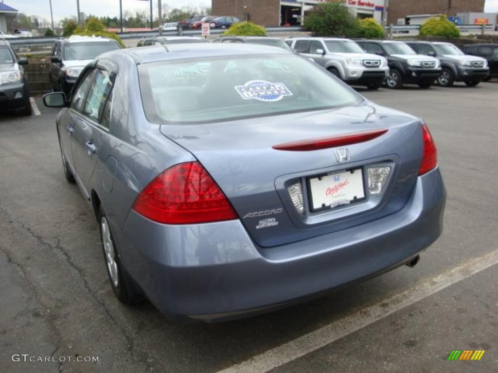 2007 Accord LX Sedan - Cool Blue Metallic / Gray photo #2