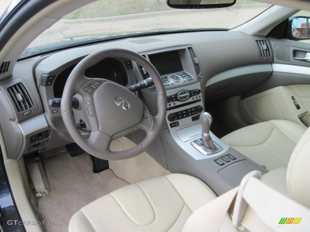 2008 Infiniti G 37 Journey Coupe Stone Dashboard Photo #28254546