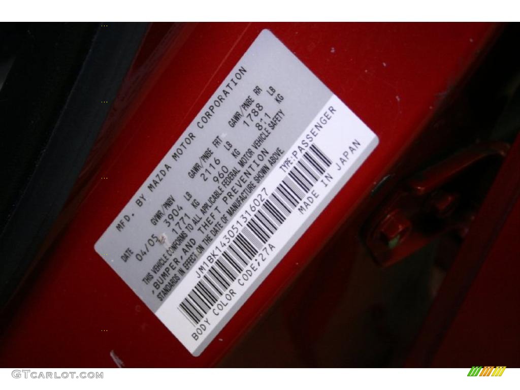 2005 MAZDA3 s Hatchback - Velocity Red Mica / Black/Red photo #50