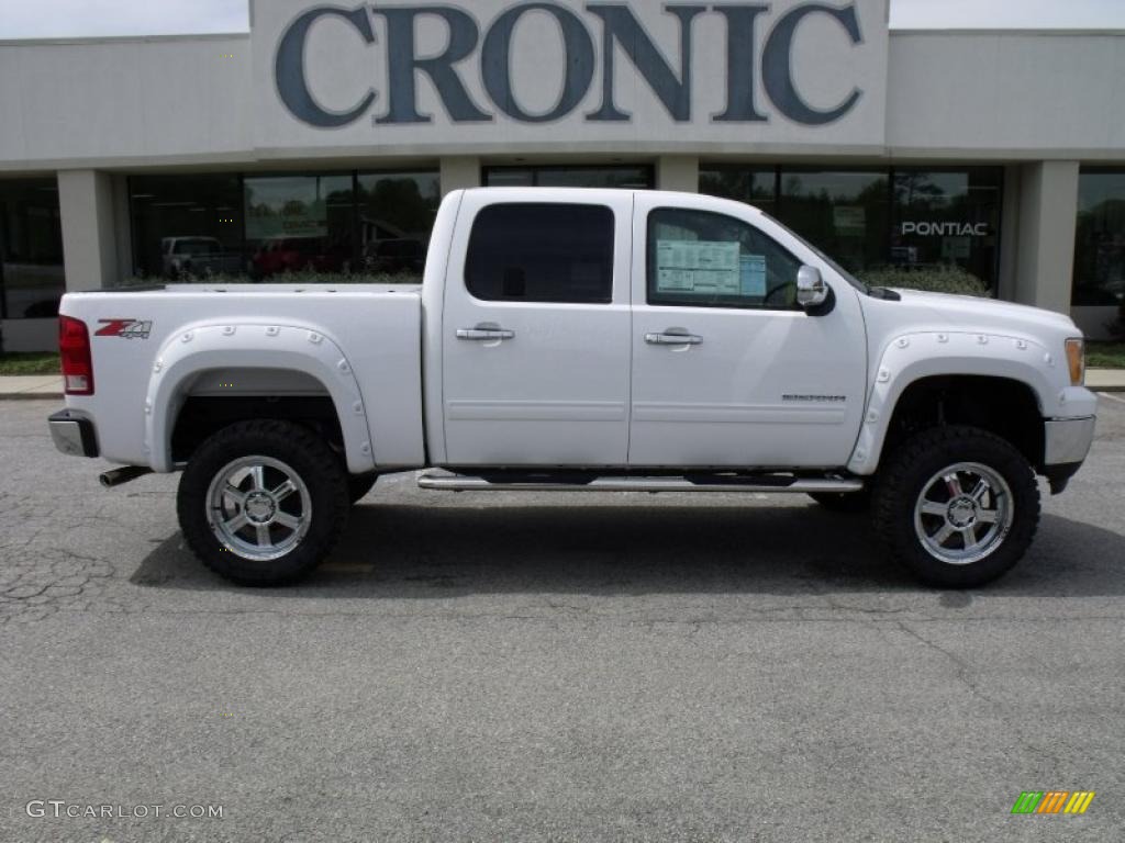 2010 Sierra 1500 SLE Crew Cab 4x4 - Summit White / Ebony photo #1