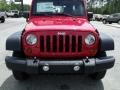 2010 Flame Red Jeep Wrangler Unlimited Sport 4x4  photo #3