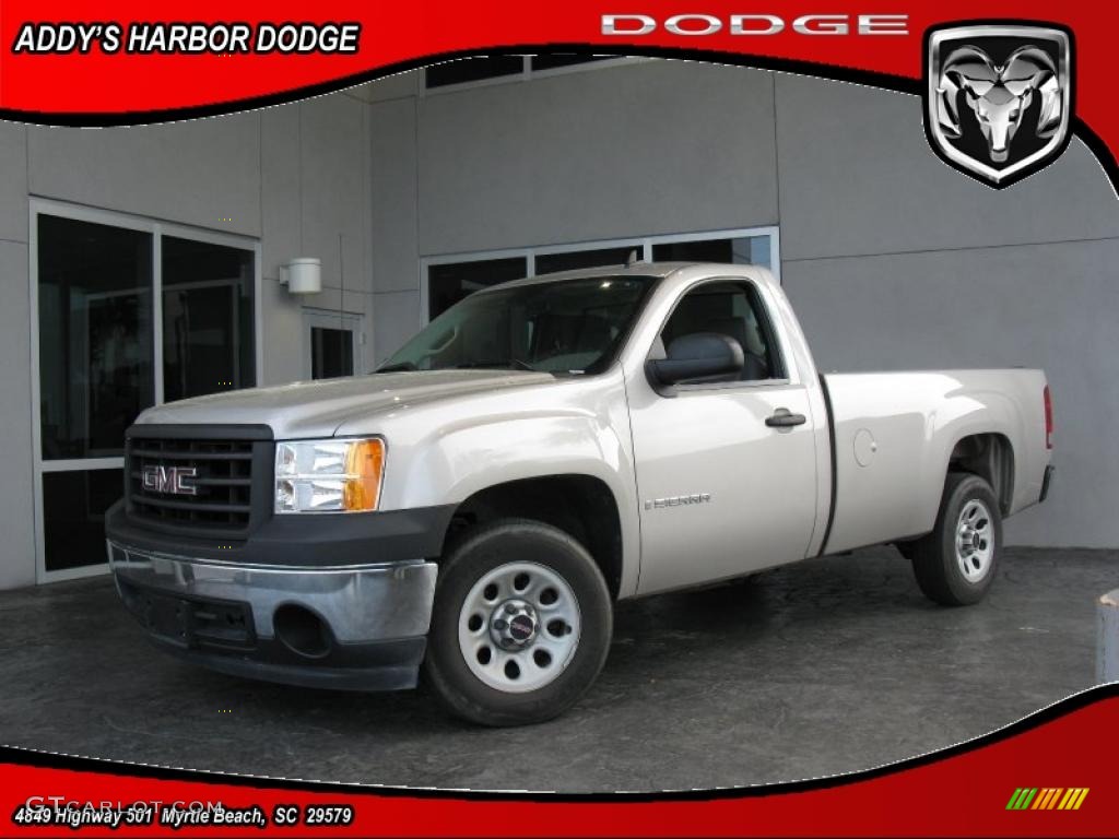 2008 Sierra 1500 Regular Cab - Silver Birch Metallic / Dark Titanium photo #1