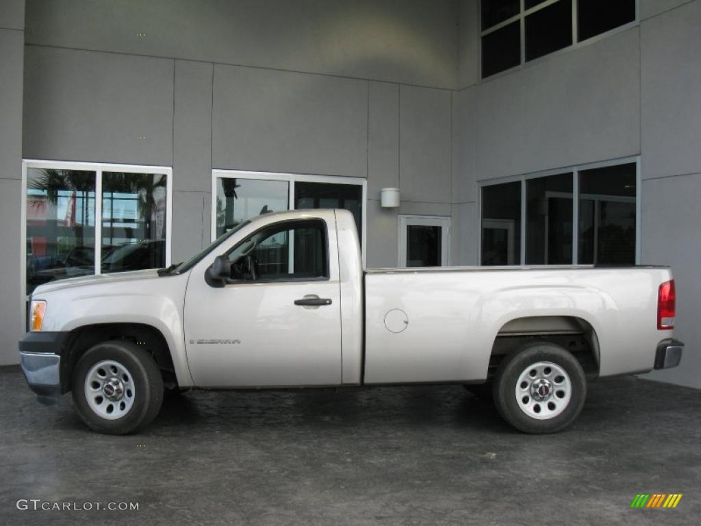 2008 Sierra 1500 Regular Cab - Silver Birch Metallic / Dark Titanium photo #5