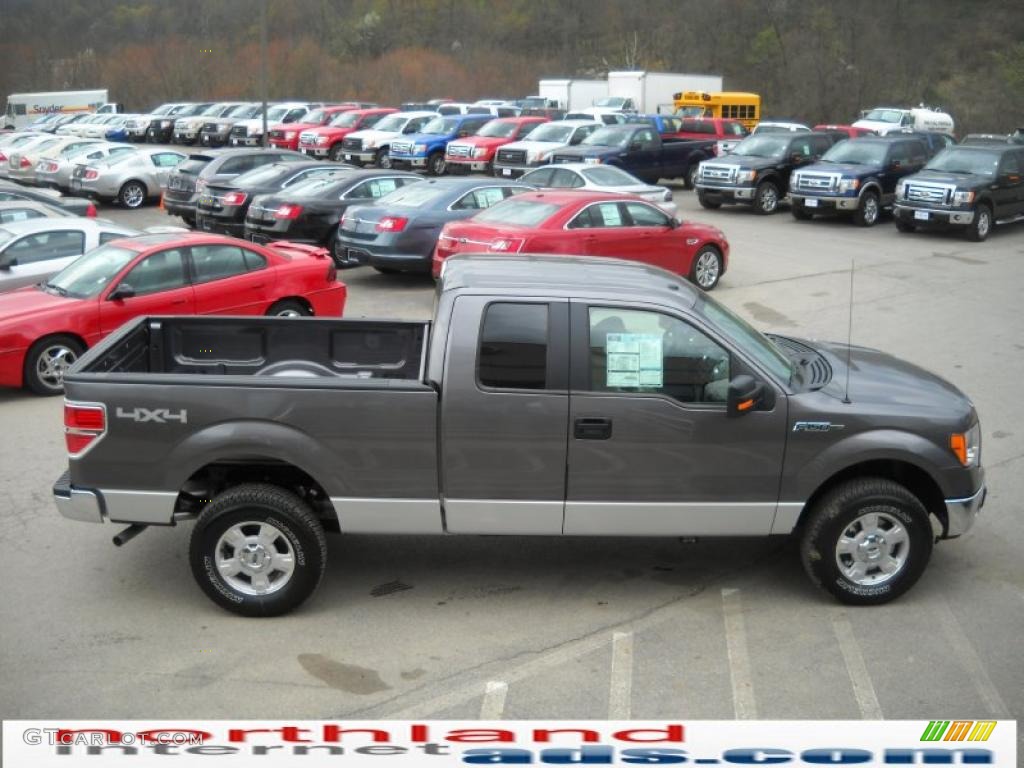 2010 F150 XLT SuperCab 4x4 - Sterling Grey Metallic / Medium Stone photo #5