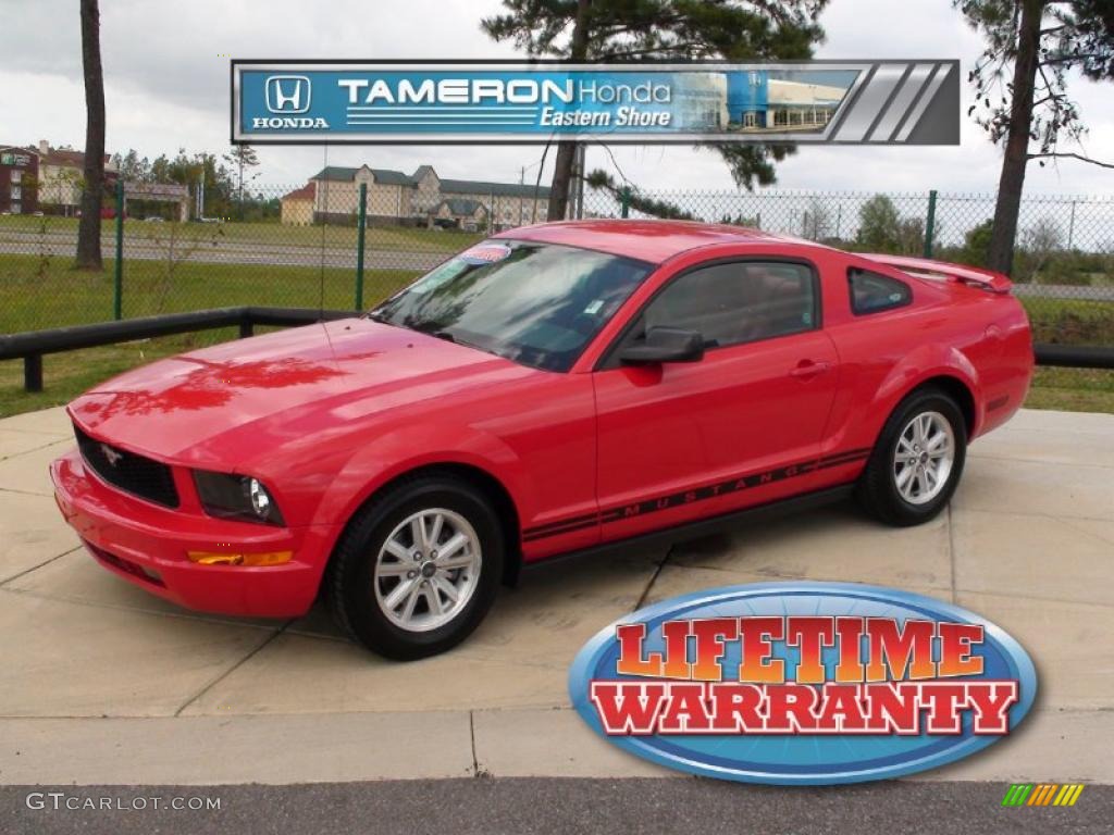 2006 Mustang V6 Premium Coupe - Torch Red / Red/Dark Charcoal photo #1