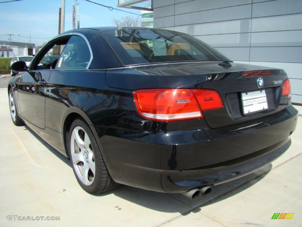 2008 3 Series 328i Convertible - Jet Black / Saddle Brown/Black photo #4