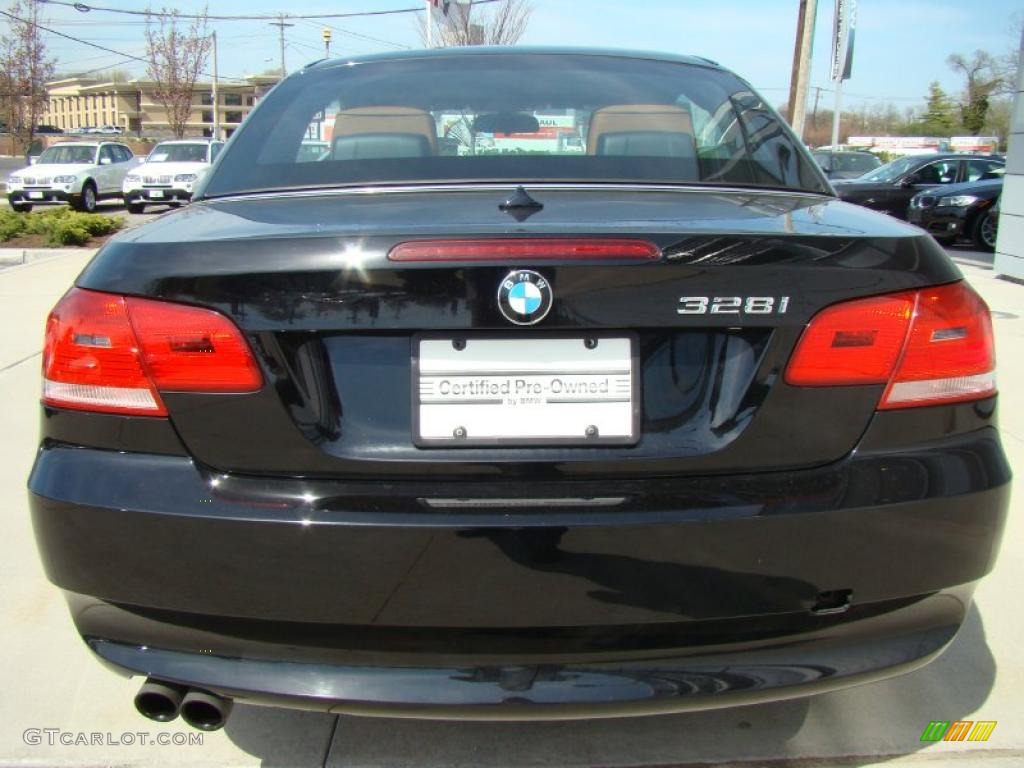 2008 3 Series 328i Convertible - Jet Black / Saddle Brown/Black photo #5