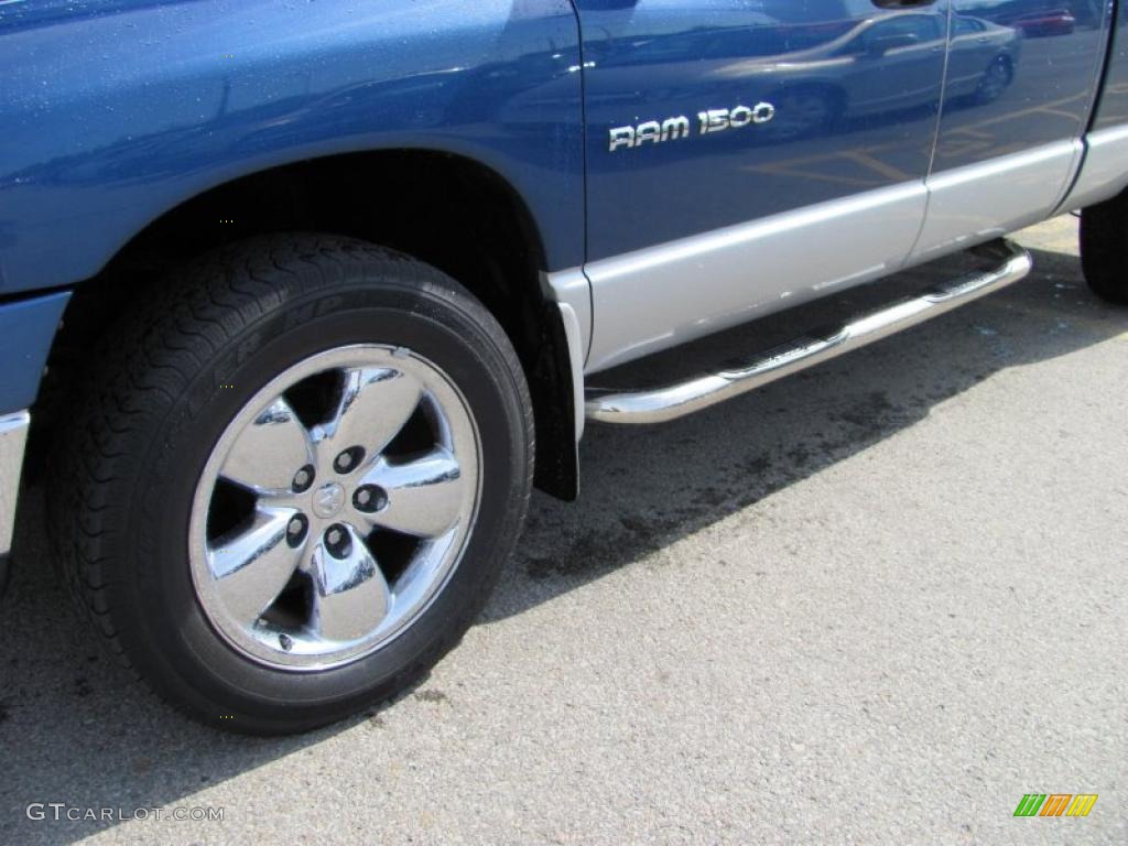 2003 Ram 1500 SLT Quad Cab 4x4 - Atlantic Blue Pearl / Taupe photo #3