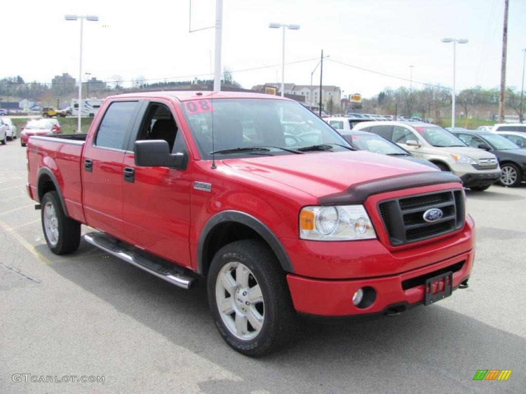 2008 F150 FX4 SuperCrew 4x4 - Bright Red / Black photo #10