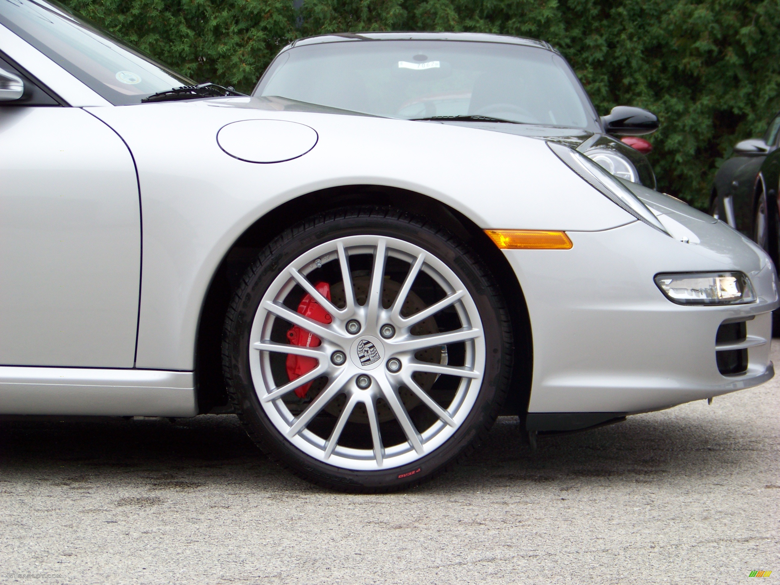 2008 911 Carrera S Coupe - Arctic Silver Metallic / Carrera Red photo #7