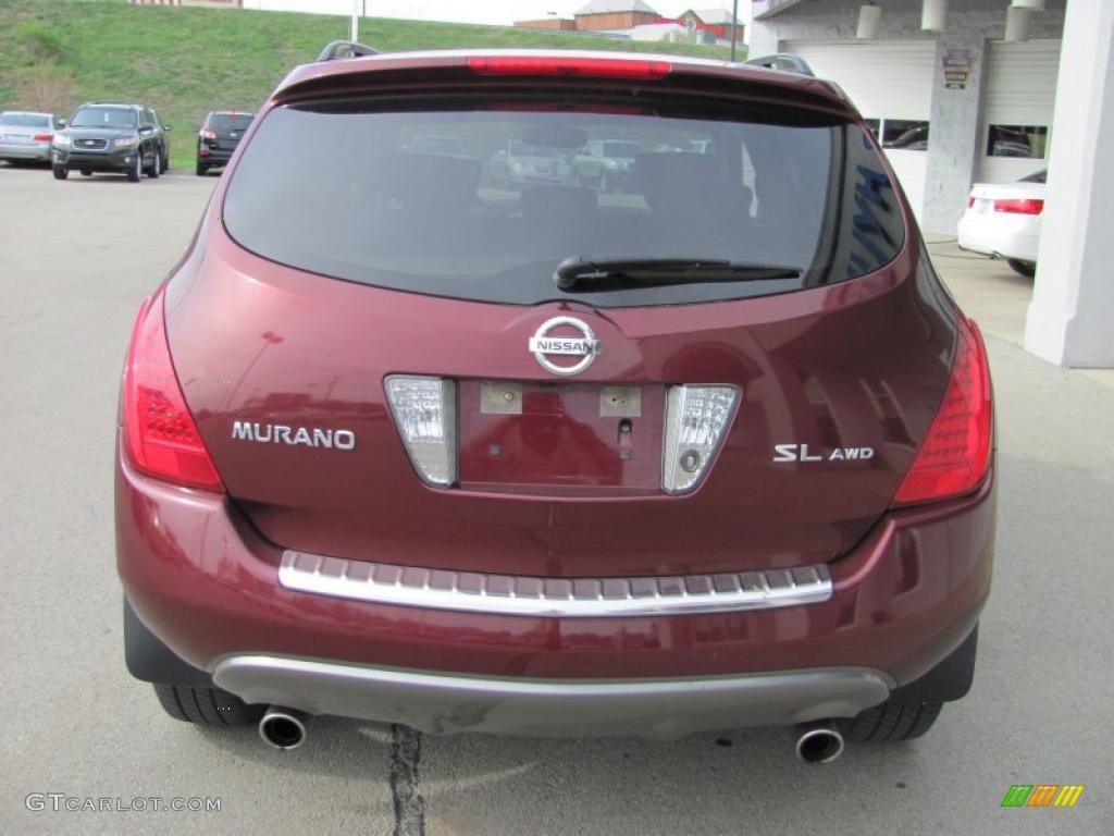 2007 Murano SL AWD - Merlot Pearl / Charcoal photo #6