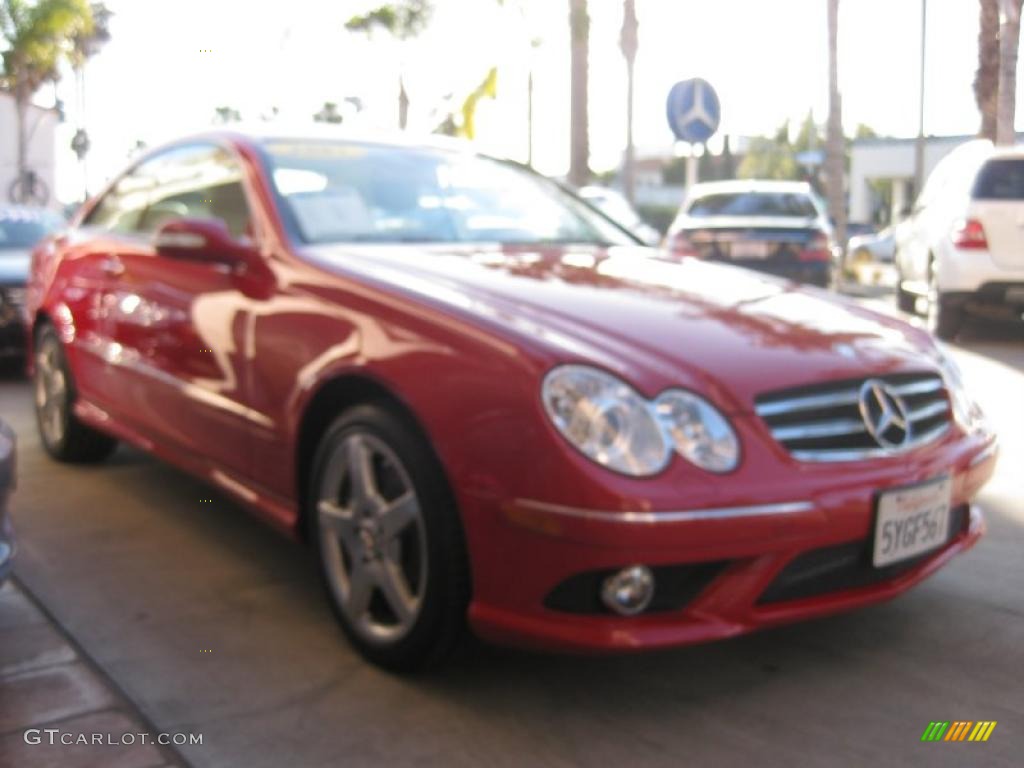 2007 CLK 550 Coupe - Mars Red / Stone photo #1
