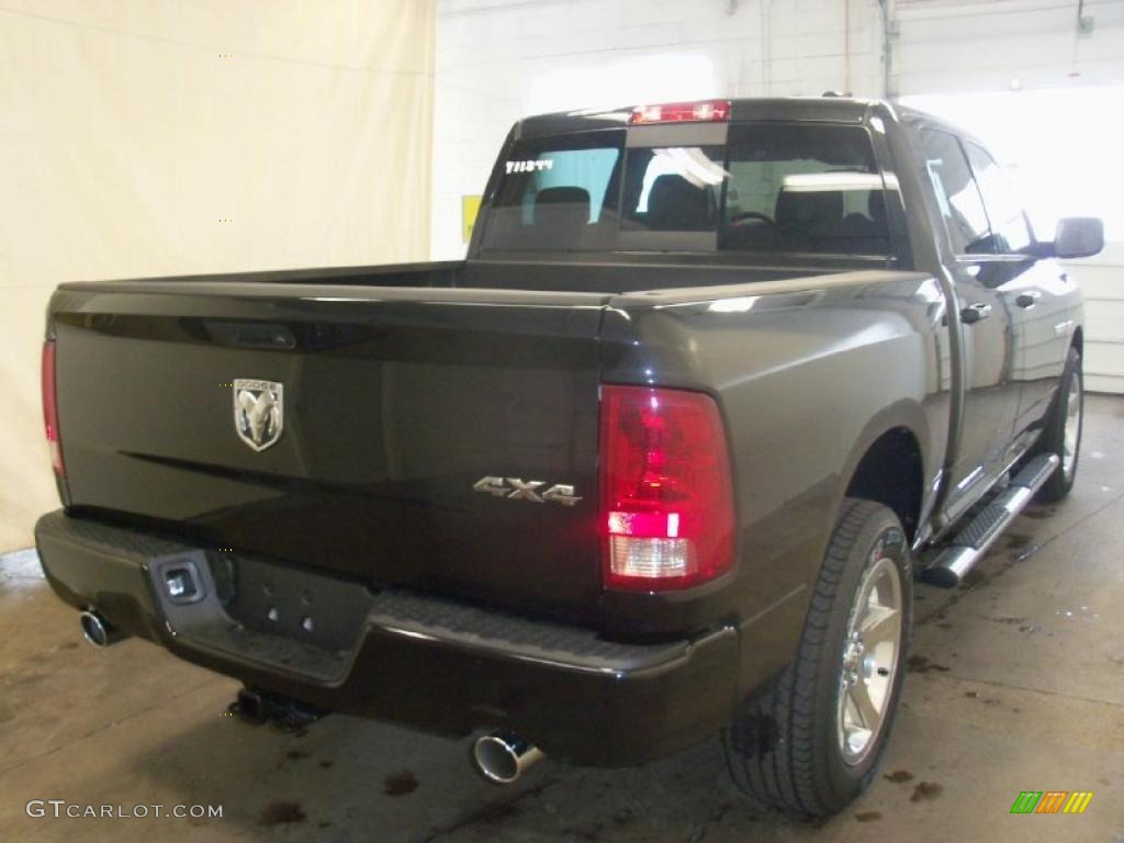 2010 Ram 1500 Sport Crew Cab 4x4 - Brilliant Black Crystal Pearl / Dark Slate Gray photo #11