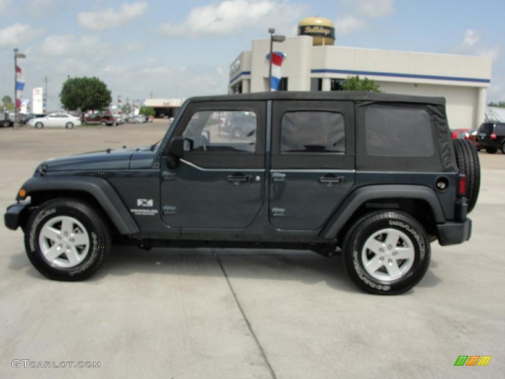 2008 Wrangler Unlimited X - Steel Blue Metallic / Dark Slate Gray/Med Slate Gray photo #6