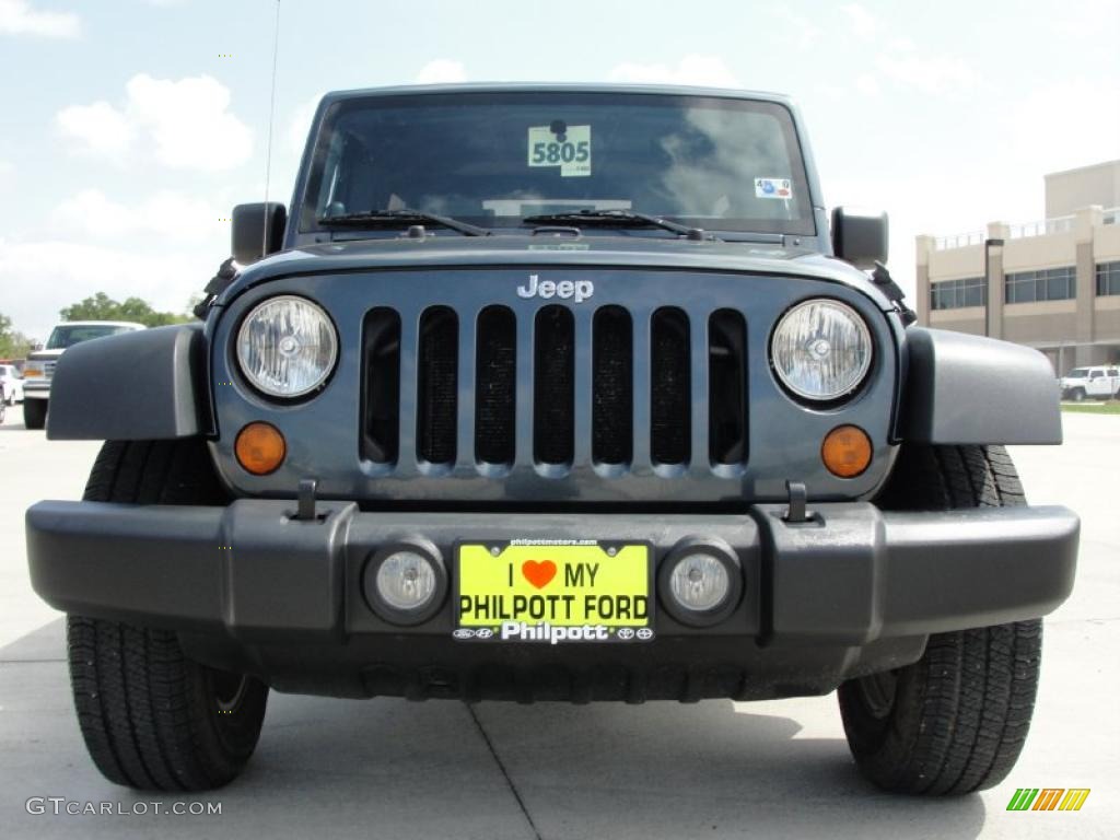 2008 Wrangler Unlimited X - Steel Blue Metallic / Dark Slate Gray/Med Slate Gray photo #9