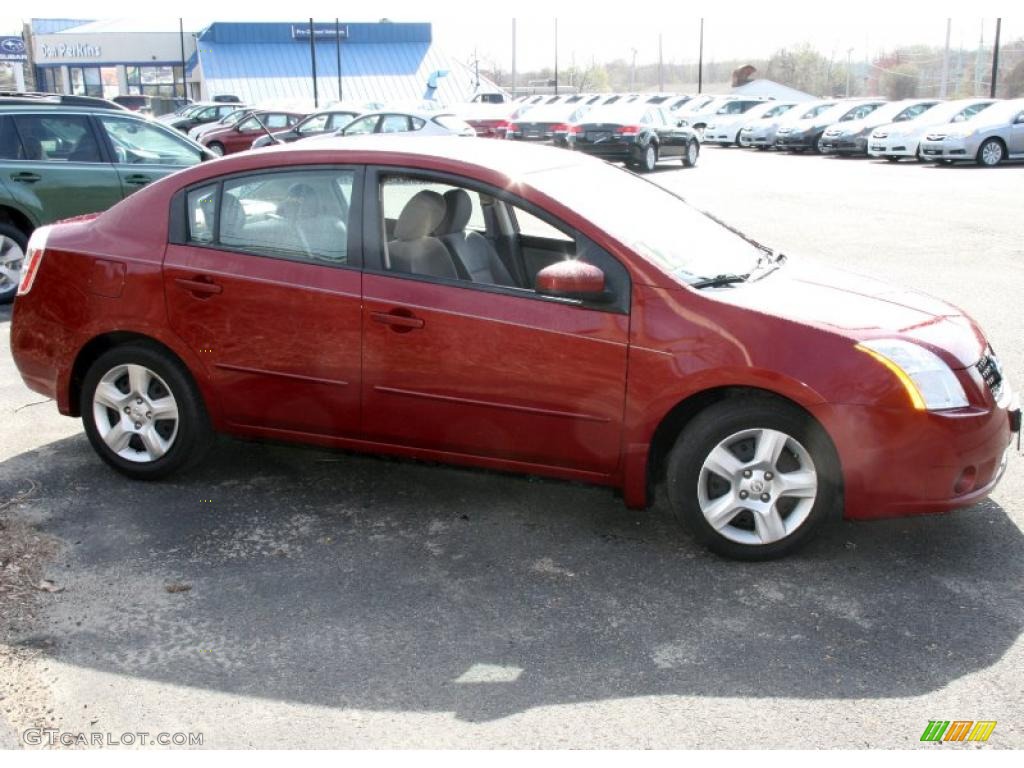2008 Sentra 2.0 - Red Alert / Charcoal/Steel photo #4