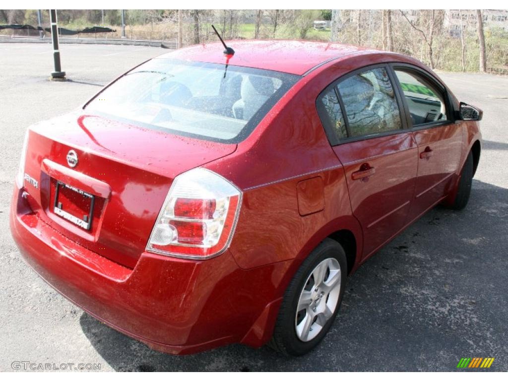 2008 Sentra 2.0 - Red Alert / Charcoal/Steel photo #5
