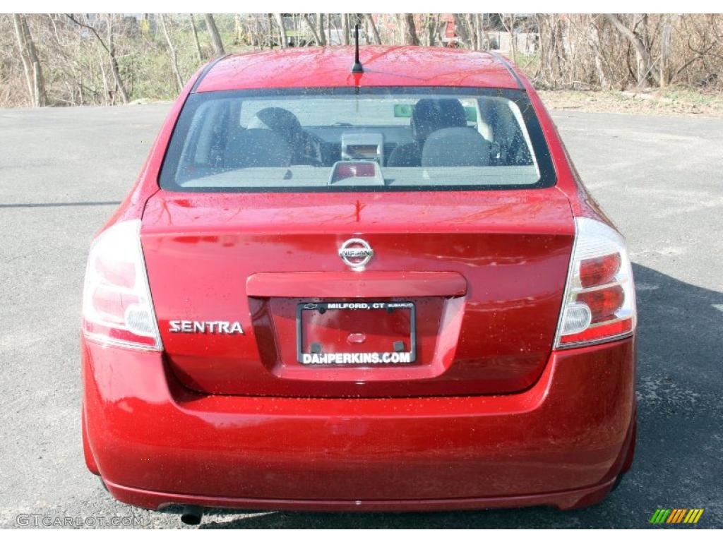 2008 Sentra 2.0 - Red Alert / Charcoal/Steel photo #6