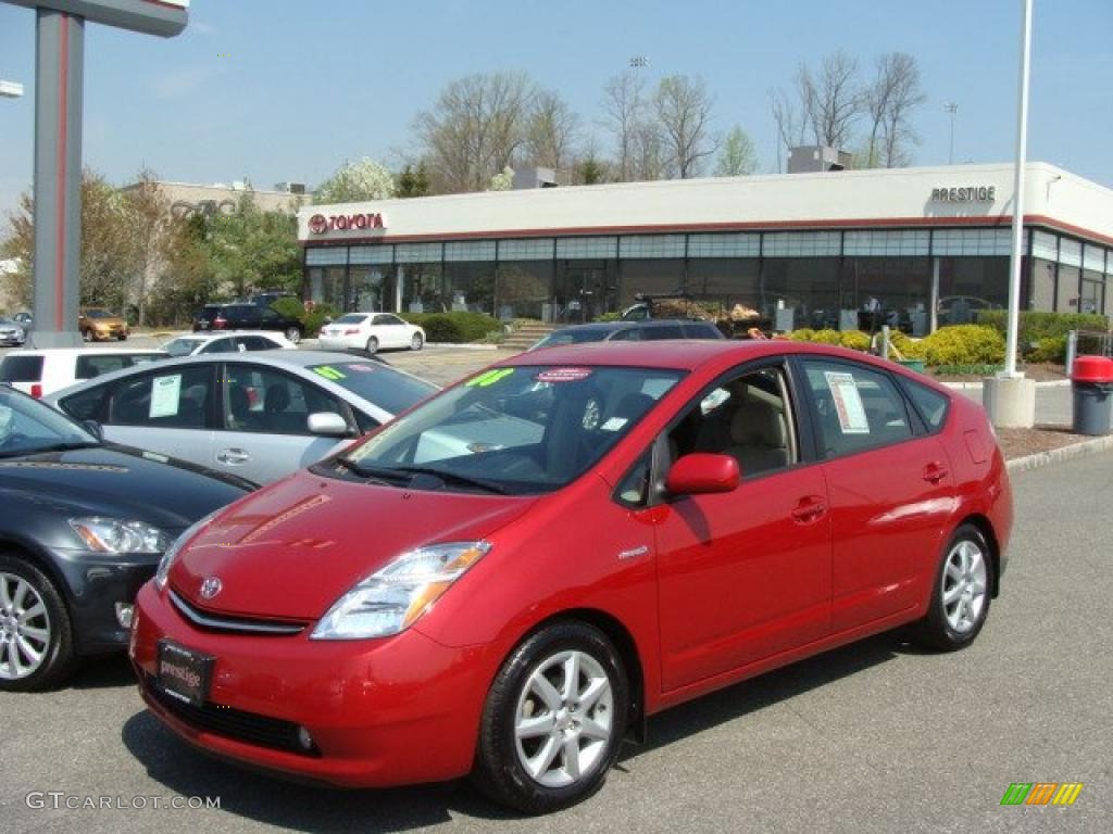 2008 Prius Hybrid Touring - Barcelona Red Metallic / Bisque photo #1