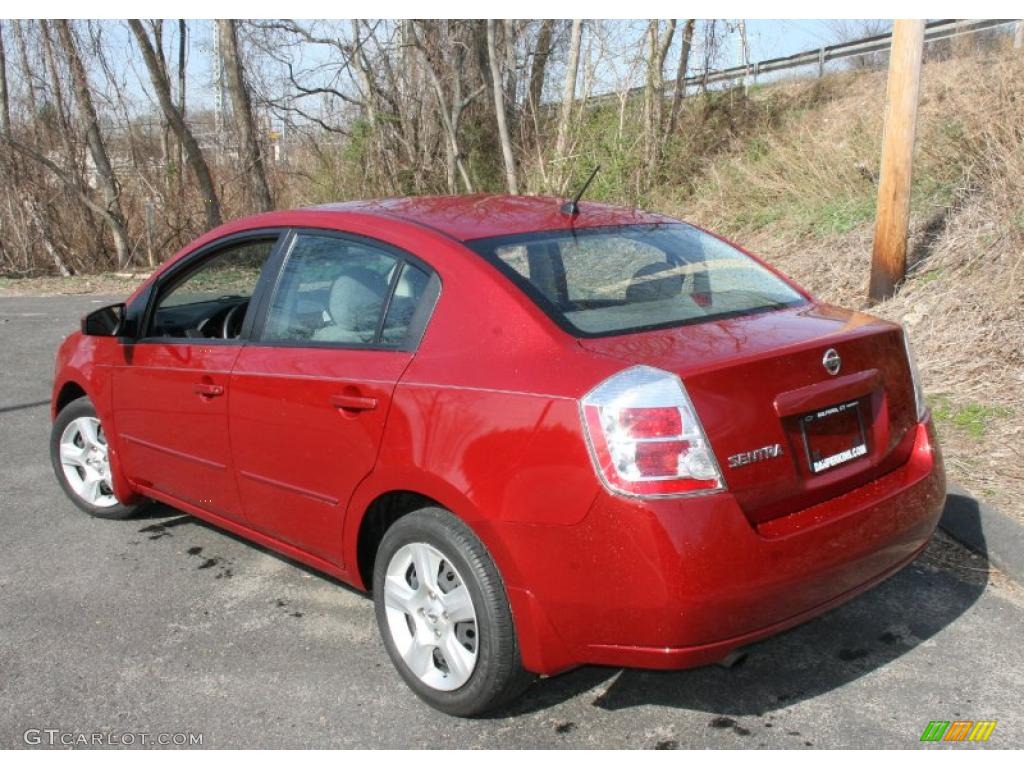2008 Sentra 2.0 - Red Alert / Charcoal/Steel photo #8