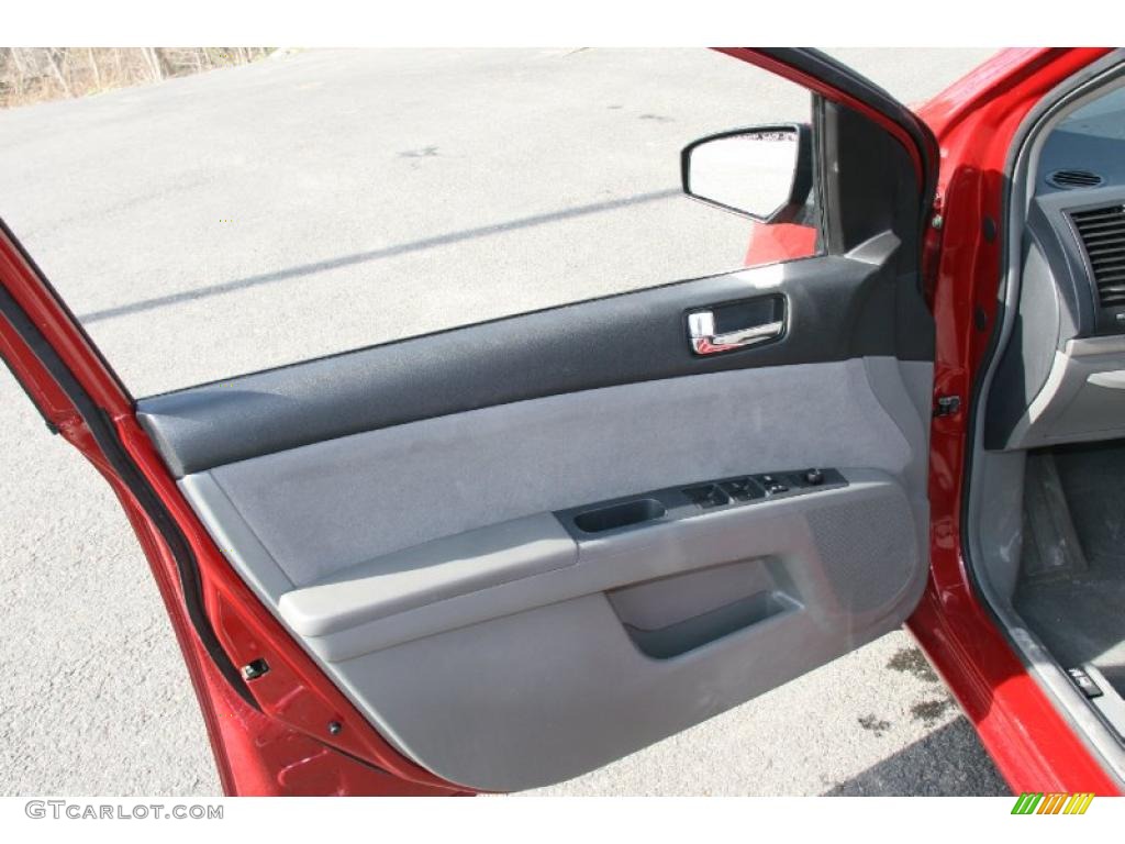 2008 Sentra 2.0 - Red Alert / Charcoal/Steel photo #13
