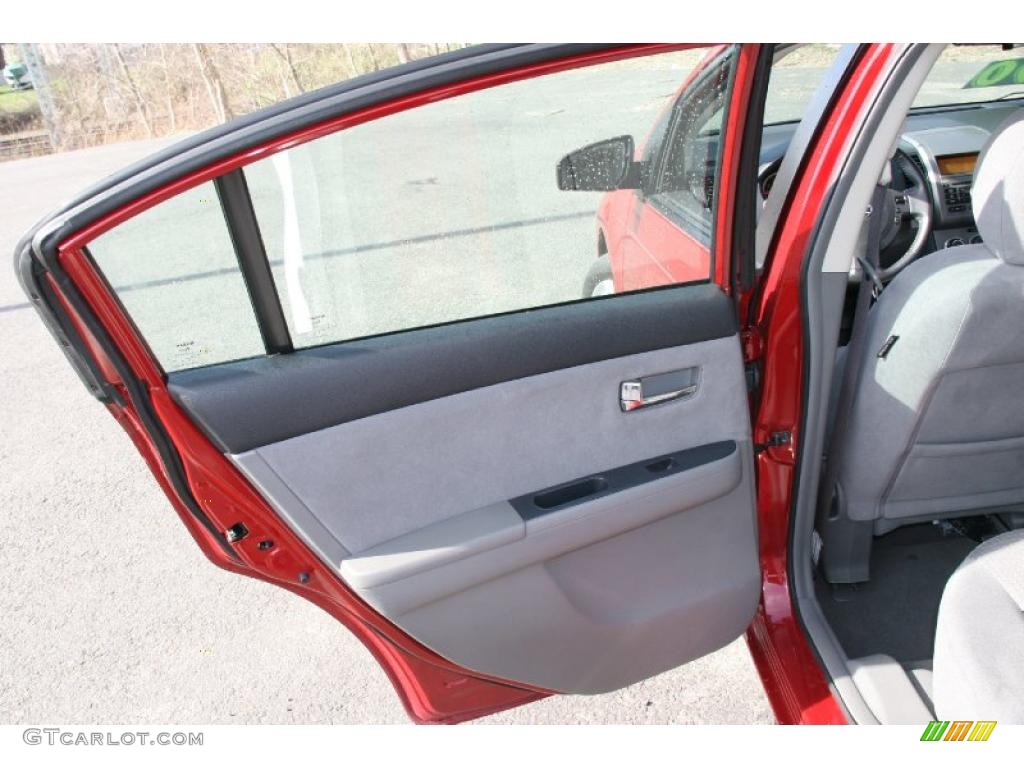 2008 Sentra 2.0 - Red Alert / Charcoal/Steel photo #14