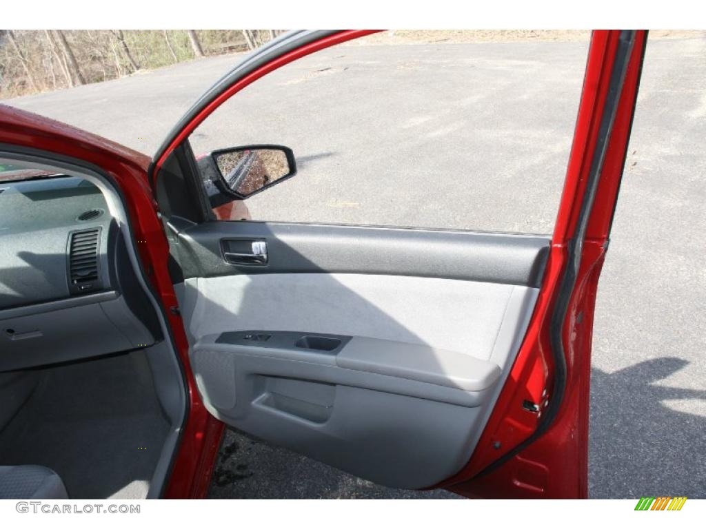 2008 Sentra 2.0 - Red Alert / Charcoal/Steel photo #16
