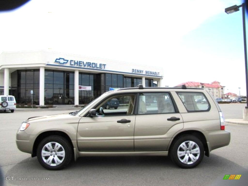 2008 Forester 2.5 X - Topaz Gold Metallic / Desert Beige photo #1